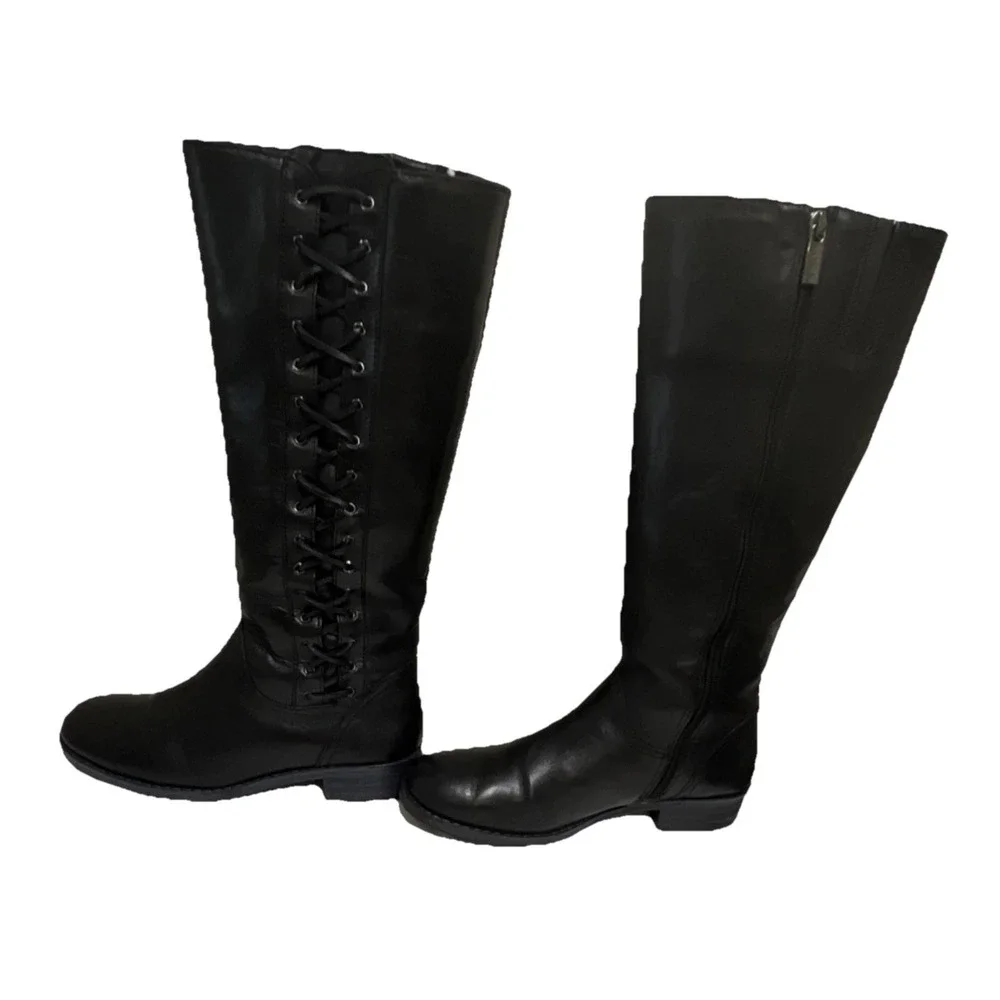 Nurture Kindall black Tall Riding Boots US Size 9.5 Leather Upper